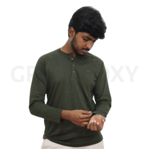 Griffinoxy Olive Green Henley T-shirt