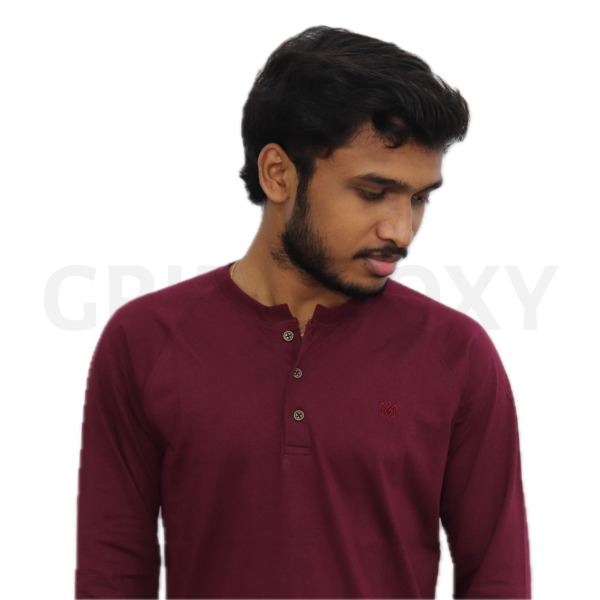 Griffinoxy Maroon Henley T-shirt